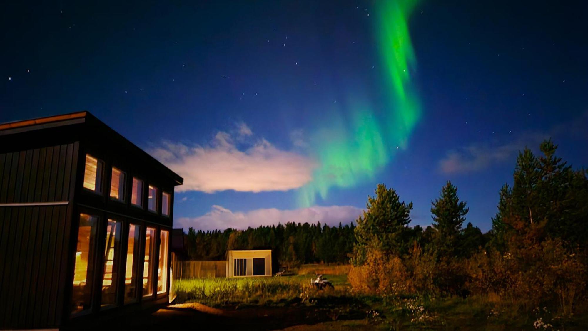 Reindeer River Lights Lodge Kiruna Eksteriør bilde